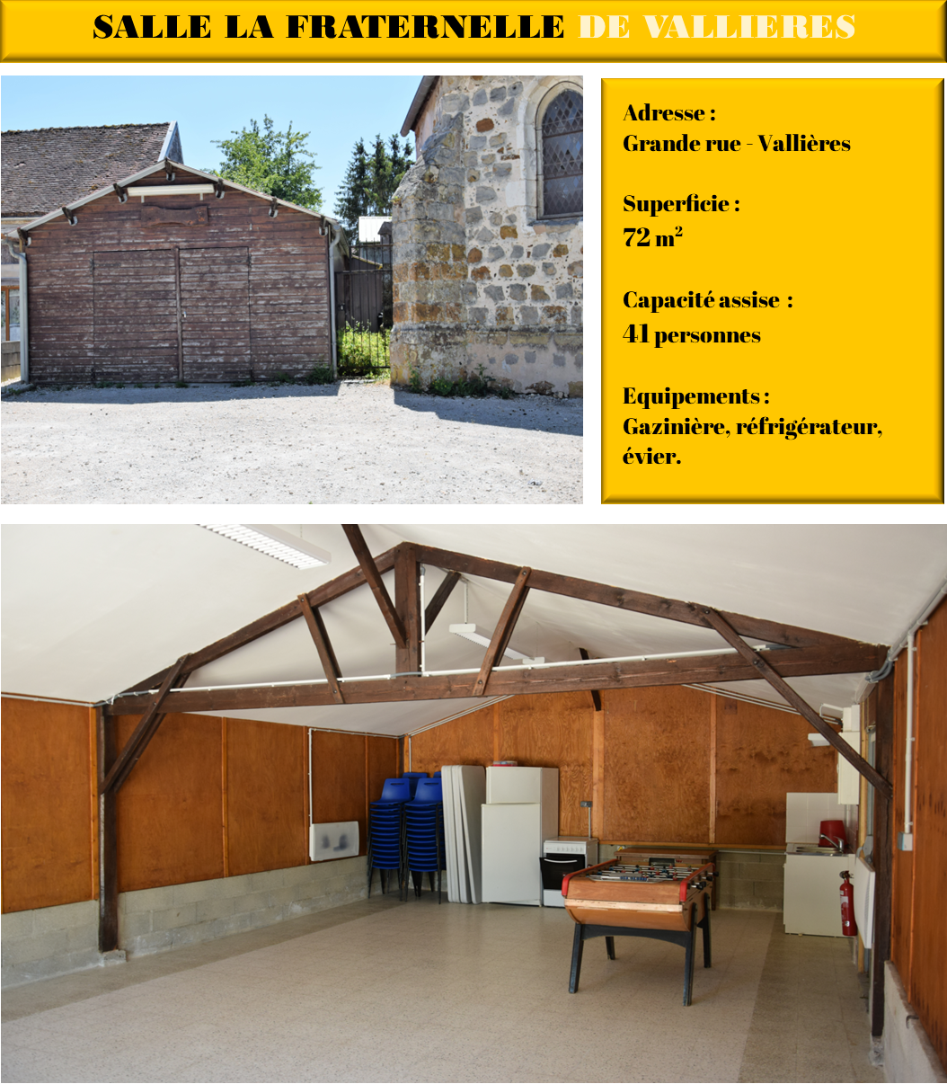 Salle La Fraternelle de Vallières
